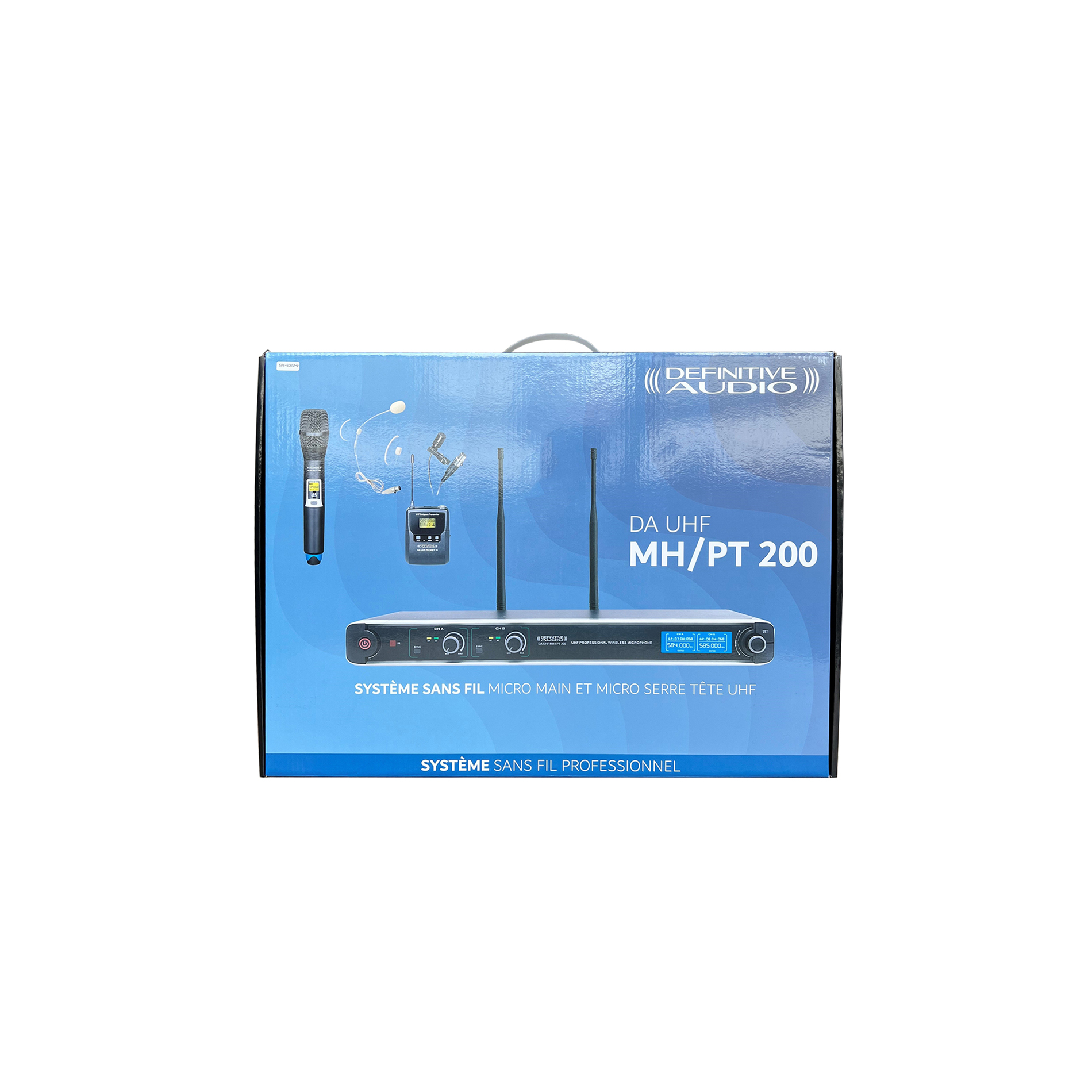 WM 4400 PT UHF GR2 - Simple Micro main UHF + Micro serre-tête + Micro-cravate  + Emetteur de poche PT UHF – Freq 824-827.5 MHZ